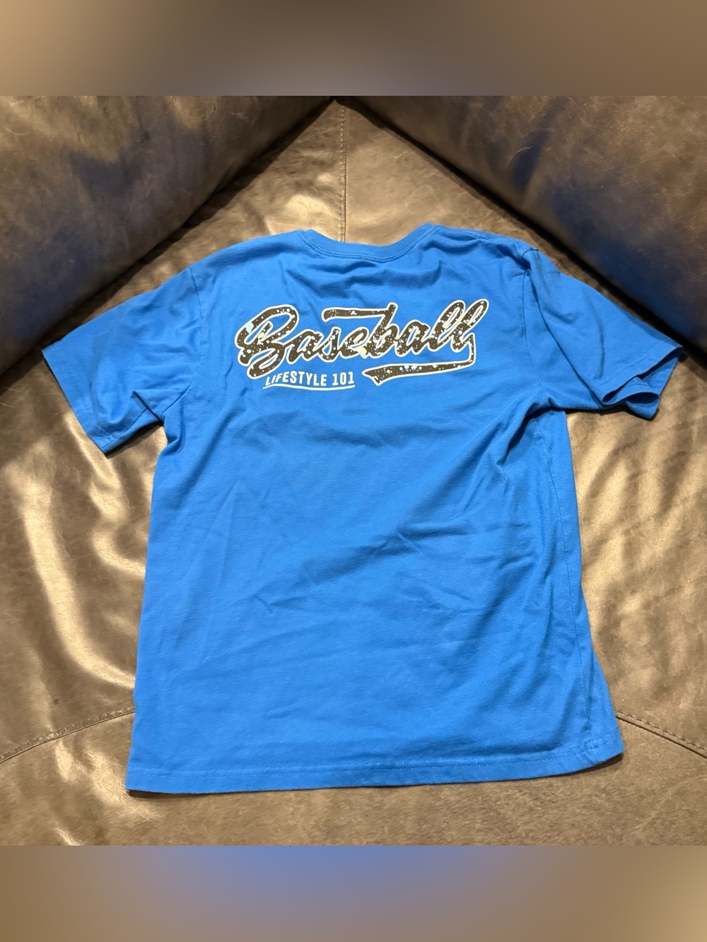 Youth Blue 'Baseball Lifestyle 101' Short Sleeve Tee
